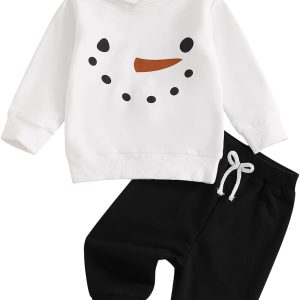 Boys' Printed Color-Block Hooded Sweatshirt 2-Piece Set