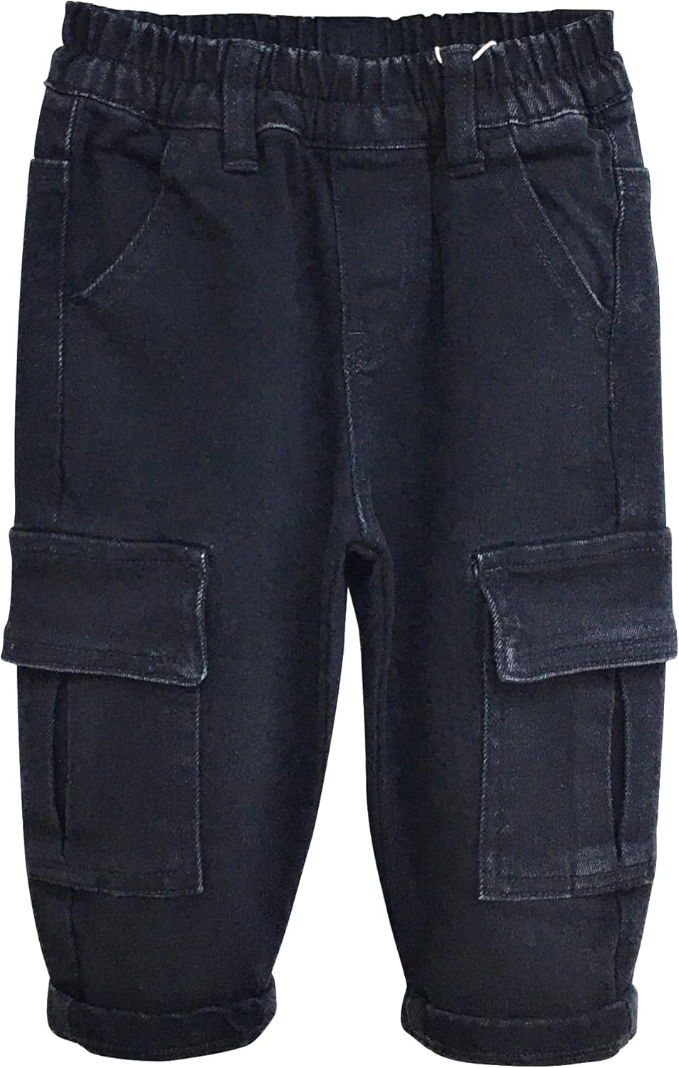 Boys' Elastic-Waist Stretch Cargo Jeans