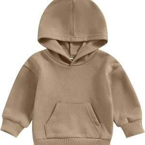 Boys' Solid-Color Hooded Pullover