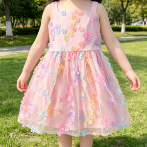 Girls' Sleeveless Elegant Dress